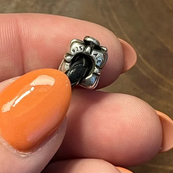 Pandora Retired Leather Bracelet with 6 Charms - Picture 6 of 11